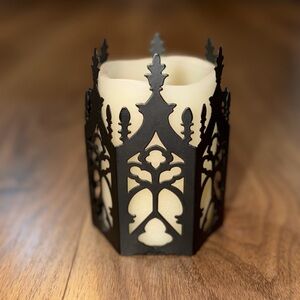 Gothic Candle Holder & battery operated candle